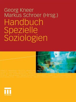 cover image of Handbuch Spezielle Soziologien
